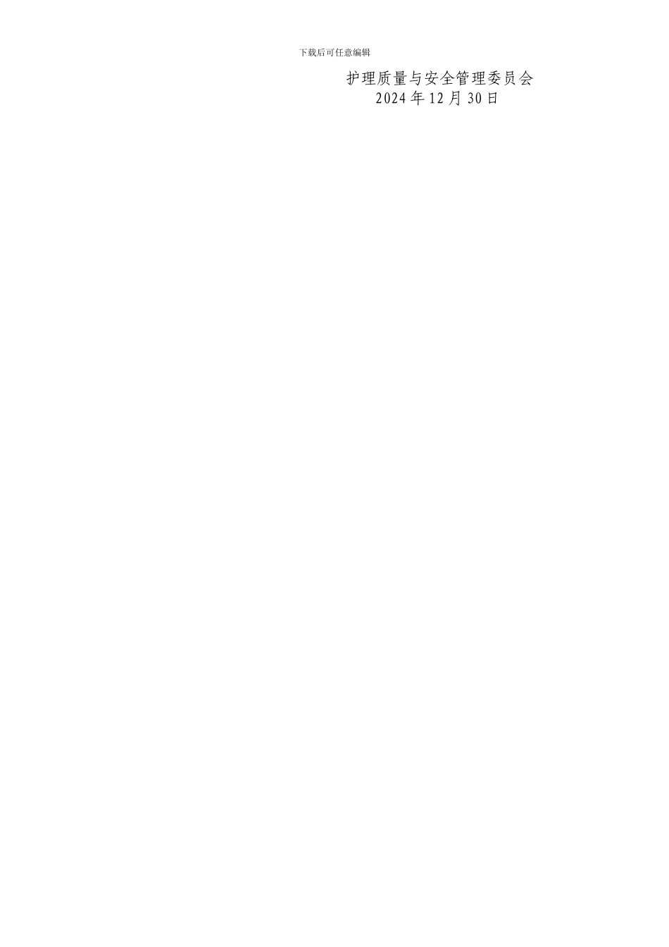2024年护理质量管理委员会工作计划_第2页