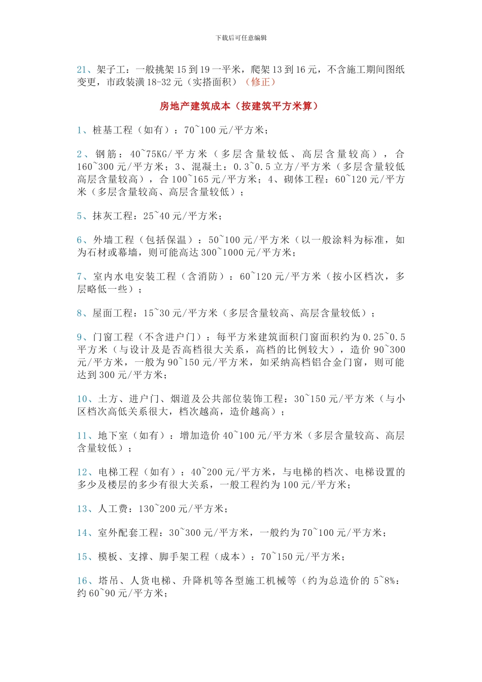 2024年新修正的建筑工程清包工价格_第2页