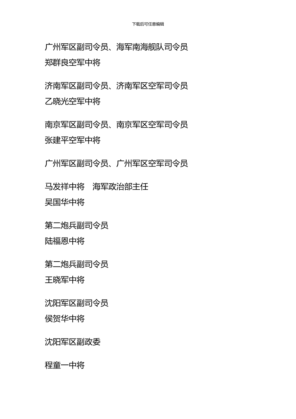 2024年晋升将军名单_第2页