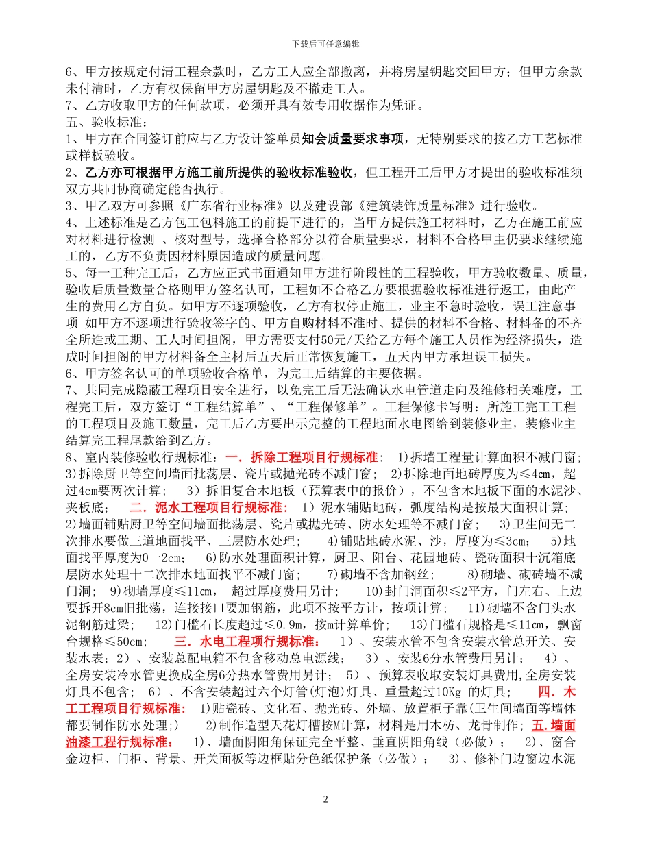 2024年最新版装修合同改动_第2页