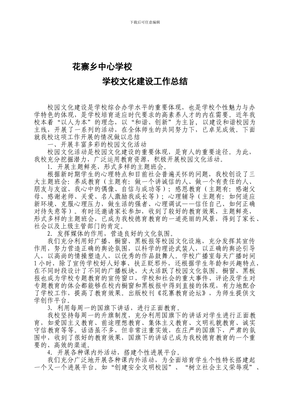 2024年校园文化建设工作总结_第1页