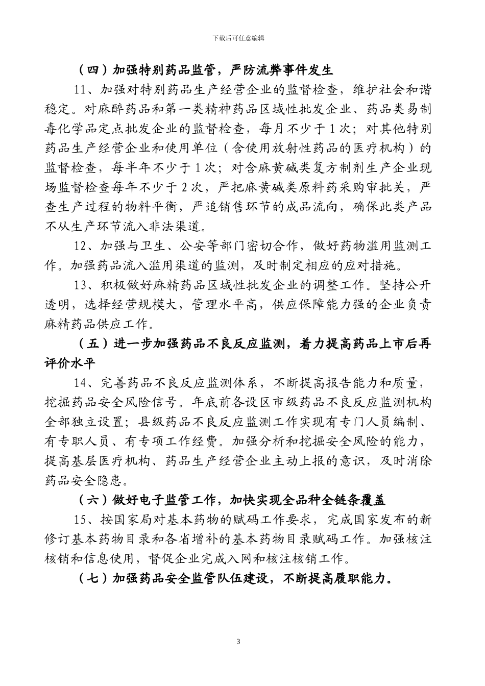 2024年江西省药品安全监管工作要点_第3页