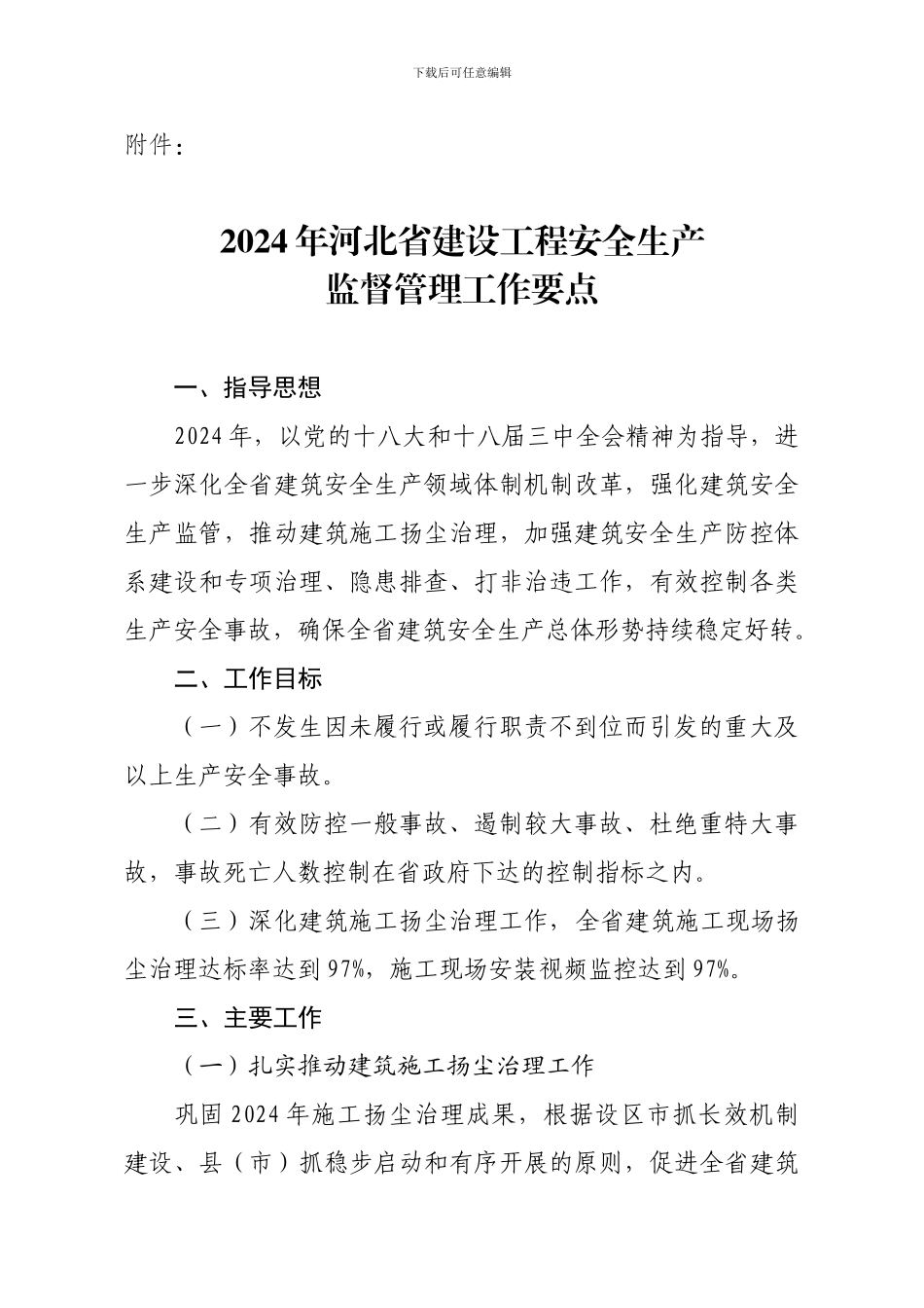 2024年河北省建筑安全生产工作监督要点_第1页