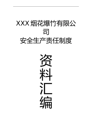 2024年烟花爆竹安全生产制度汇编