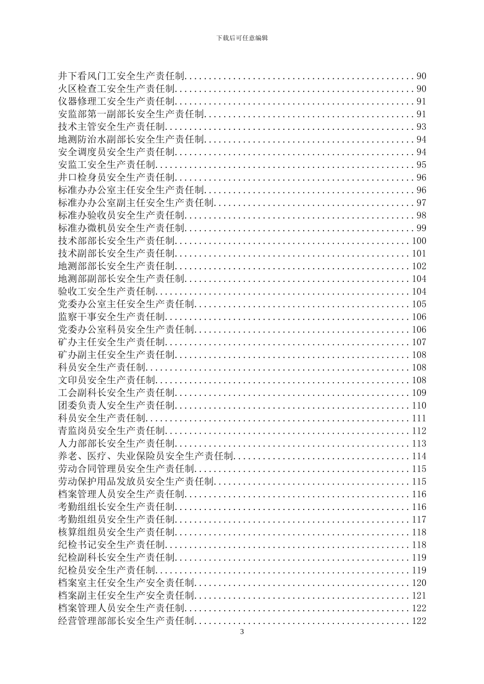 2024年煤矿安全生产责任制_第3页