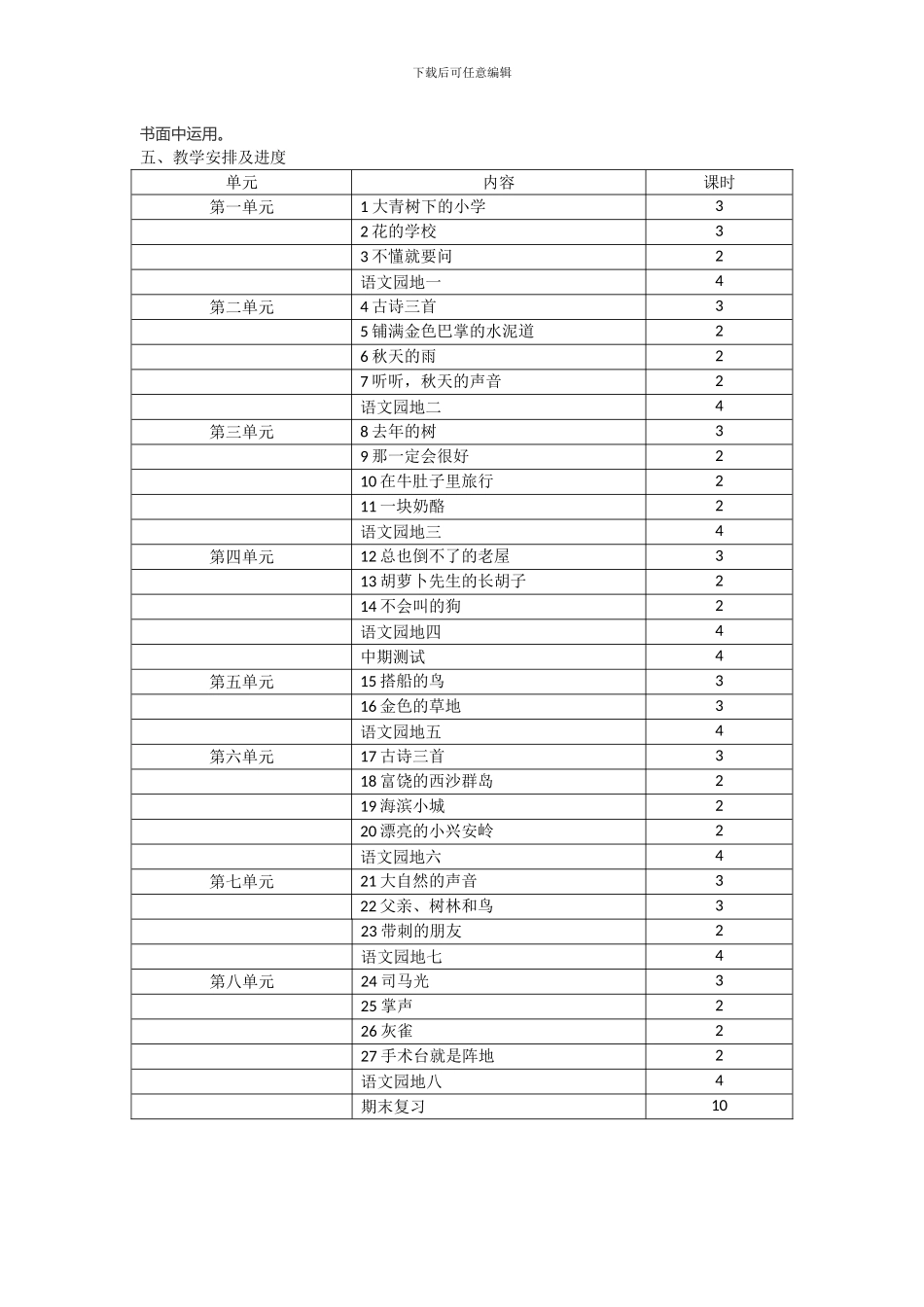 2024年秋部编三年级上册语文教学计划_第2页
