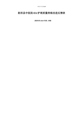 2024年第二季度护理质控分析表