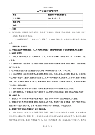 2024年管理制度执行力考核管理办法20240610