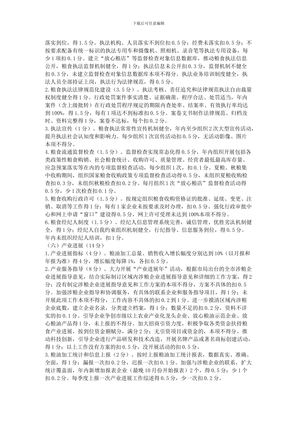 2024年粮食工作目标考核方案_第3页