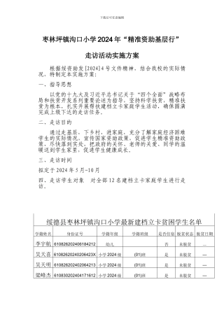 2024年精准资助基层行活动方案