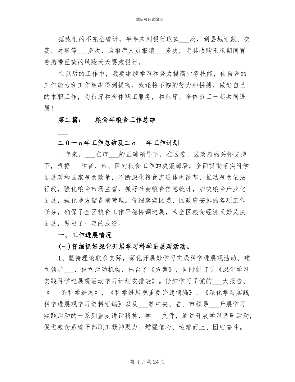 2024年粮食会计工作总结_第3页