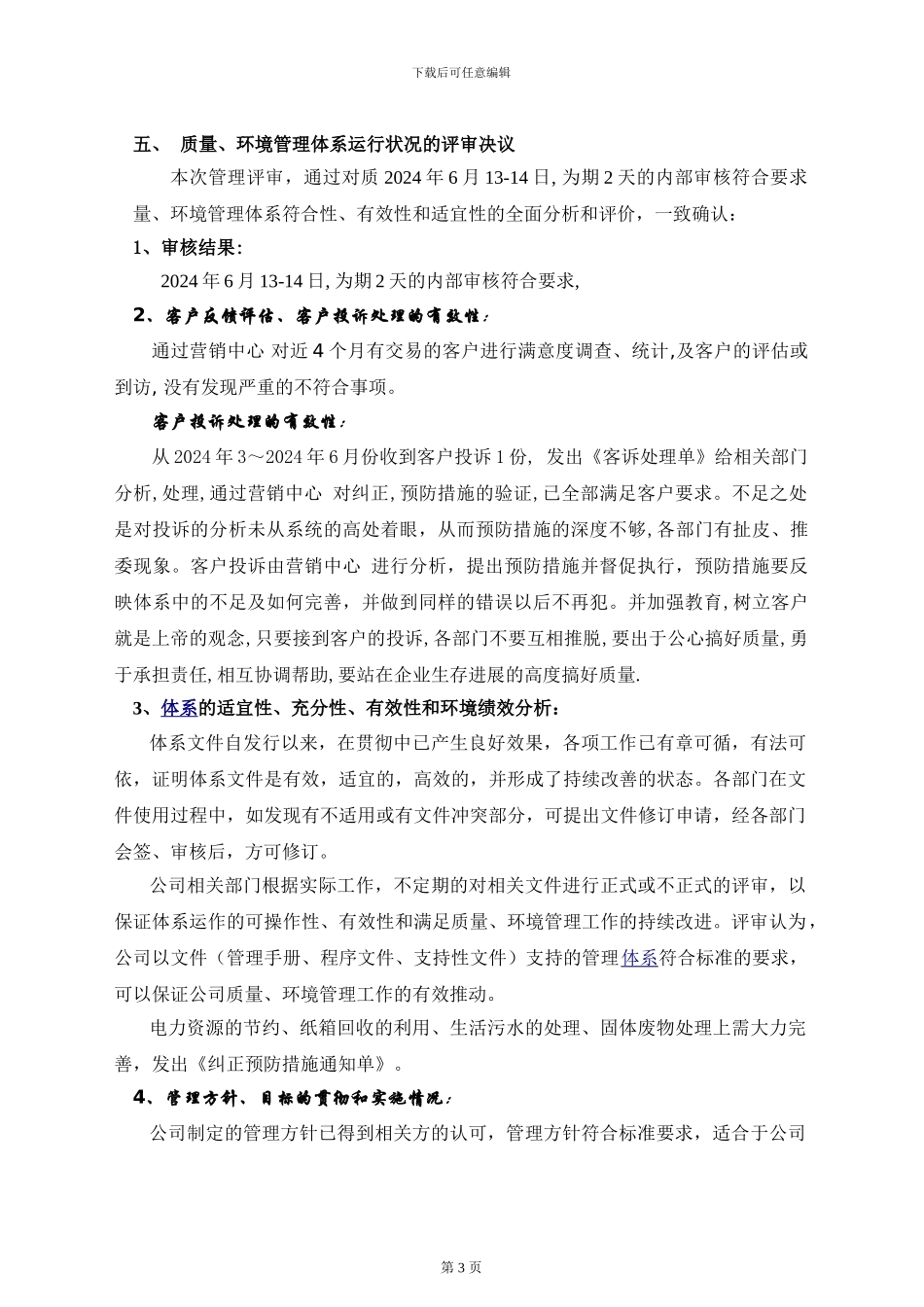 2024年管理评审报告_第3页