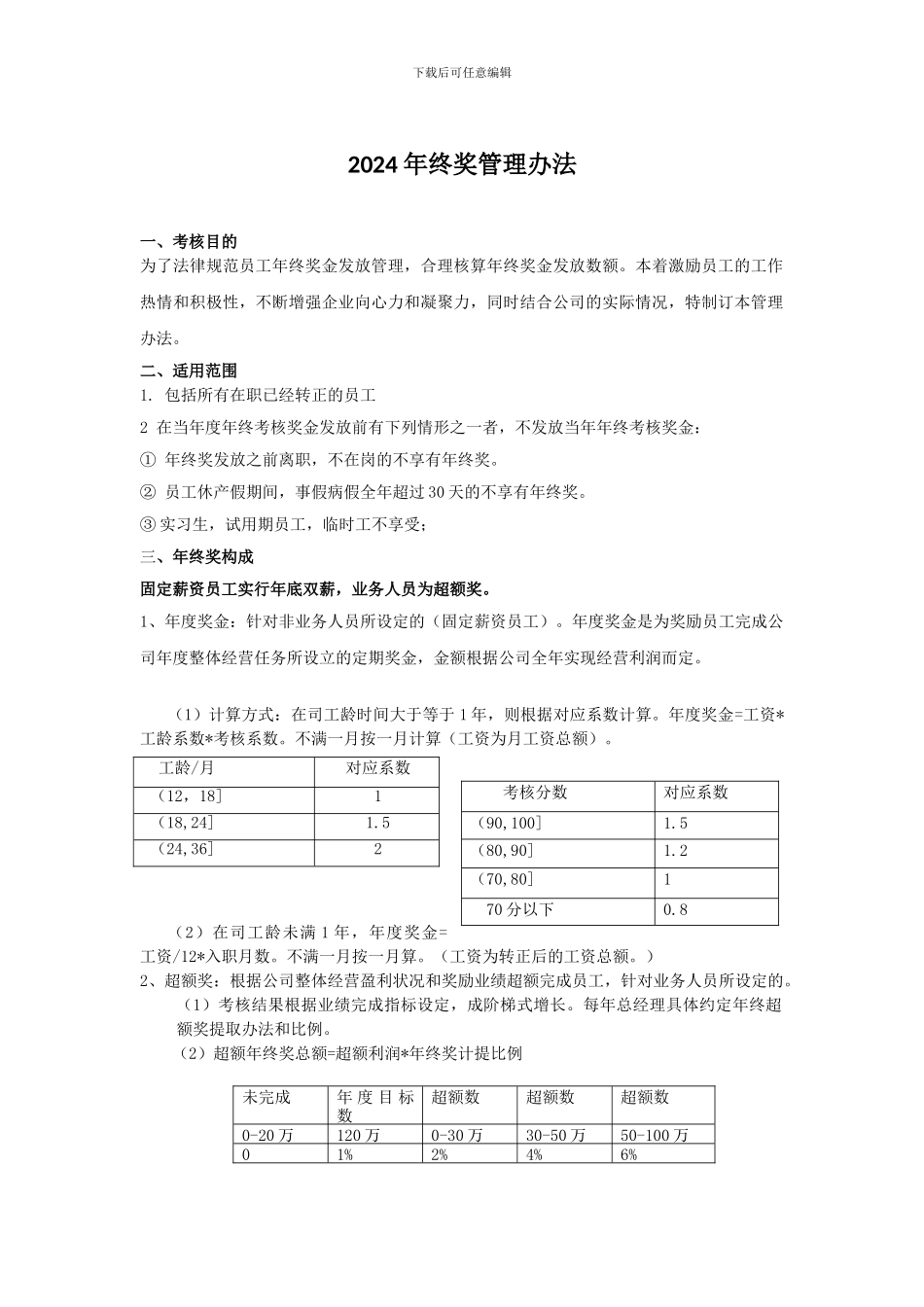 2024年终奖管理办法_第1页