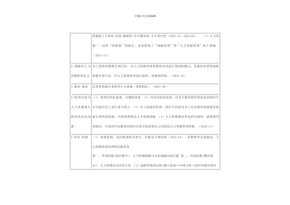 2024年经济师考试《中级人力资源》精讲笔记2_第3页