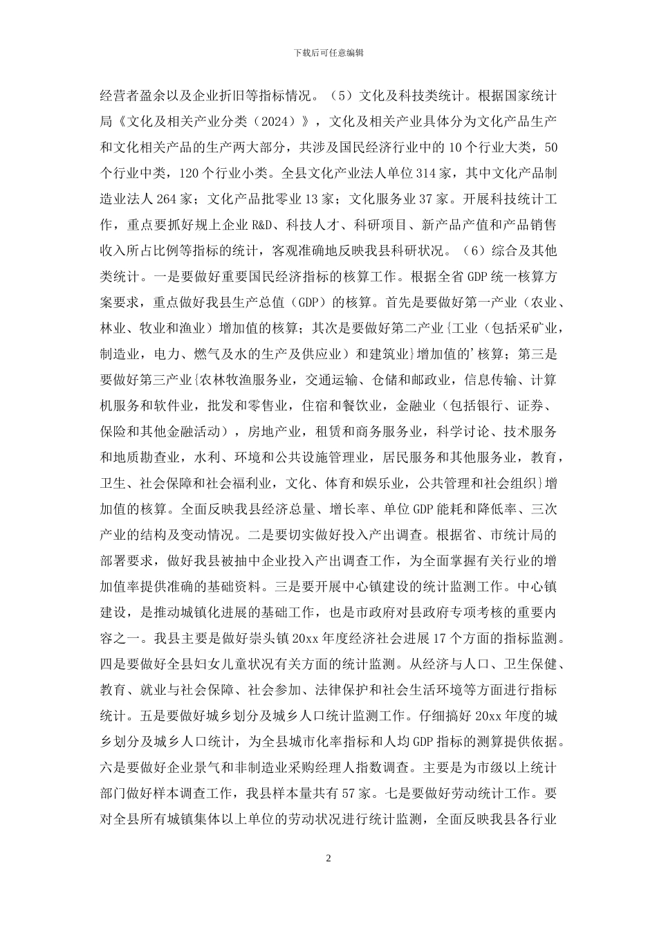 2024年统计师工作计划格式_第2页