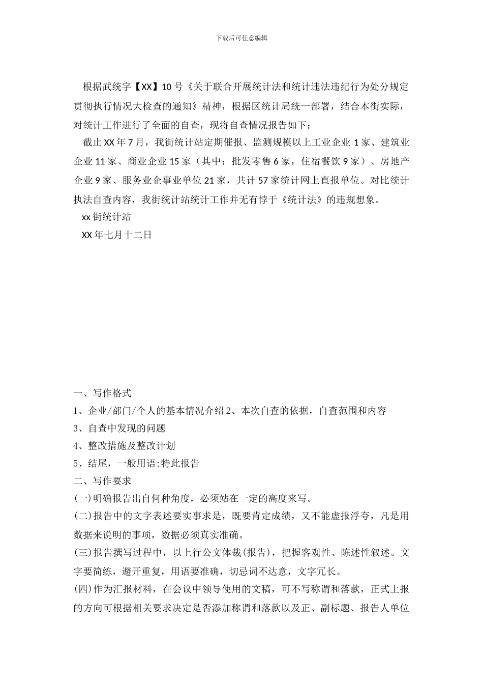 2024年统计执法检查自查报告_第2页