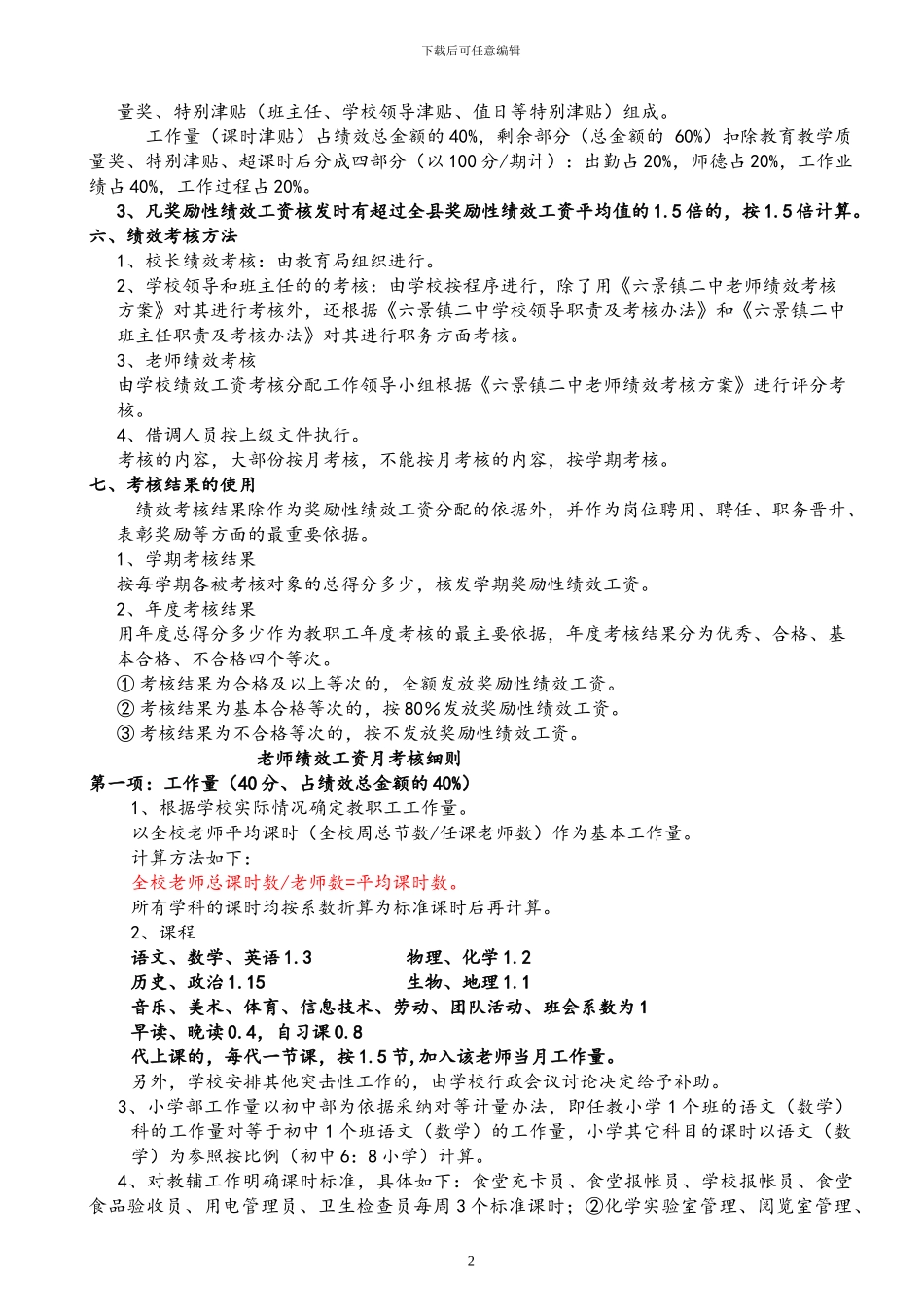 2024年绩效工资实施方案_第2页