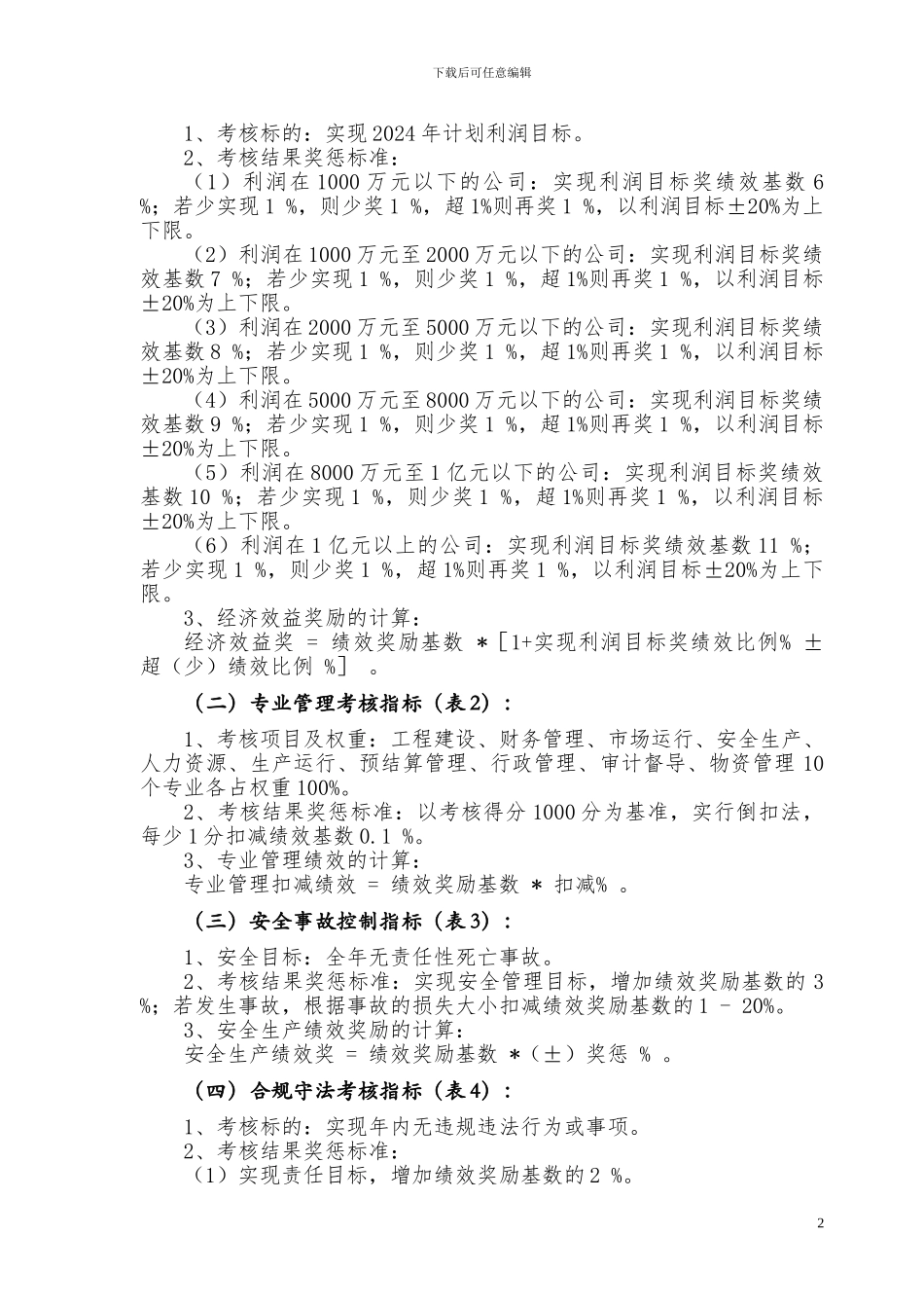 2024年综合绩效考核办法_第2页
