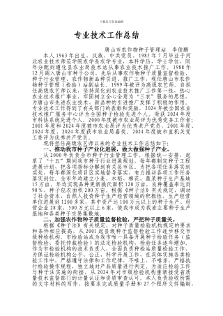 2024年职称技术总结