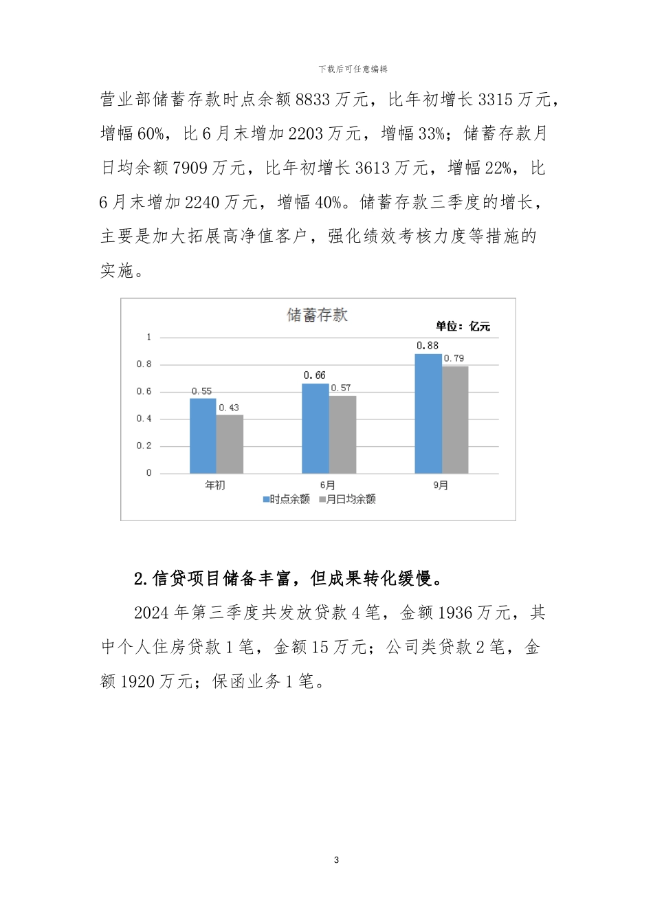 2024年营业部第三季度经营分析报告_第3页