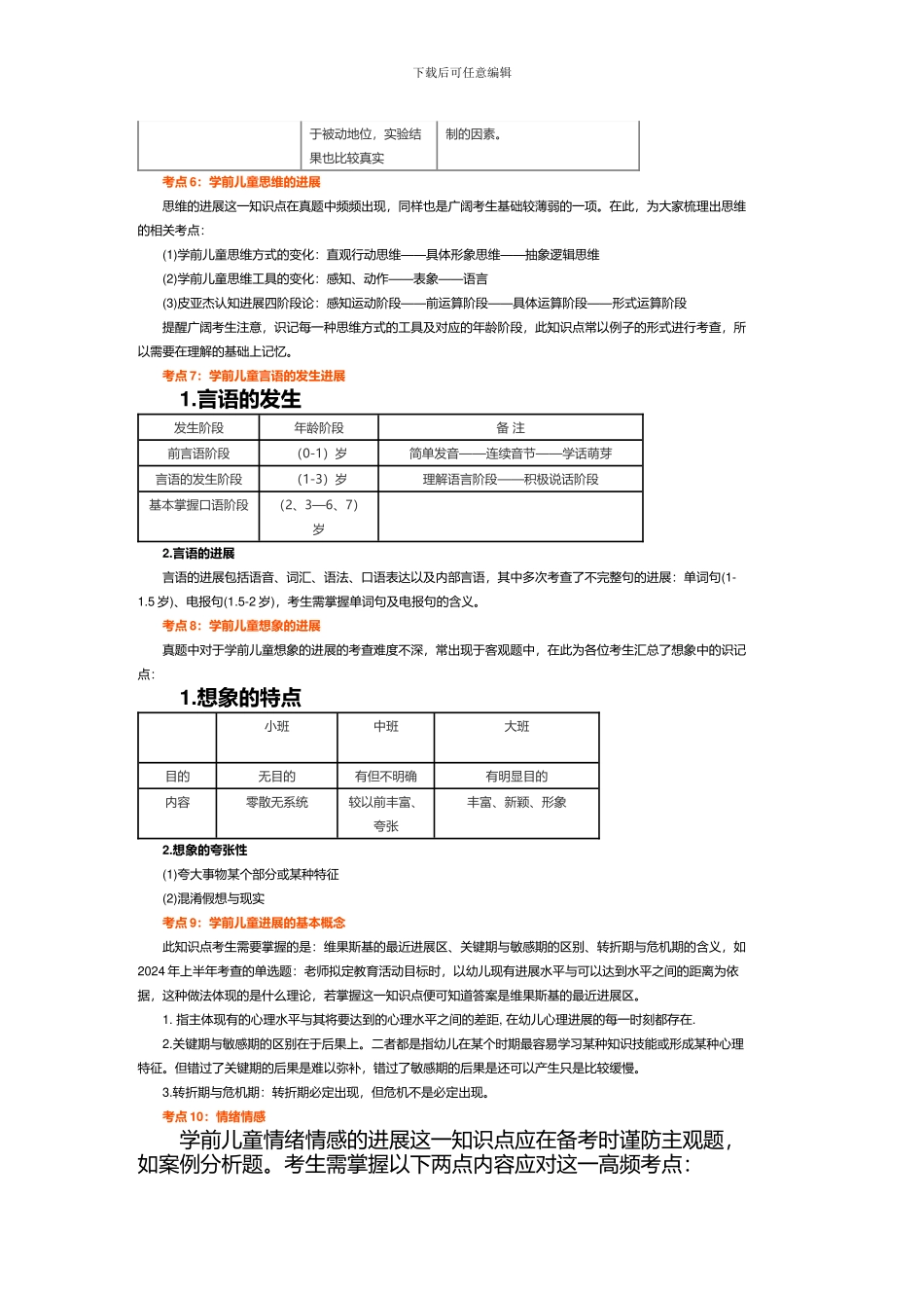 2024幼儿园教师资格考试保教知识重要知识点汇总_第3页