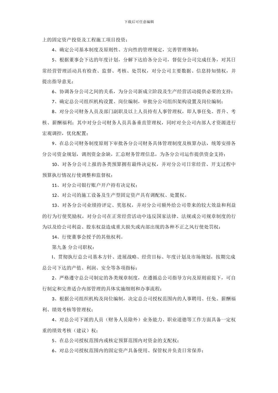 2024总公司对分公司管理办法_第2页