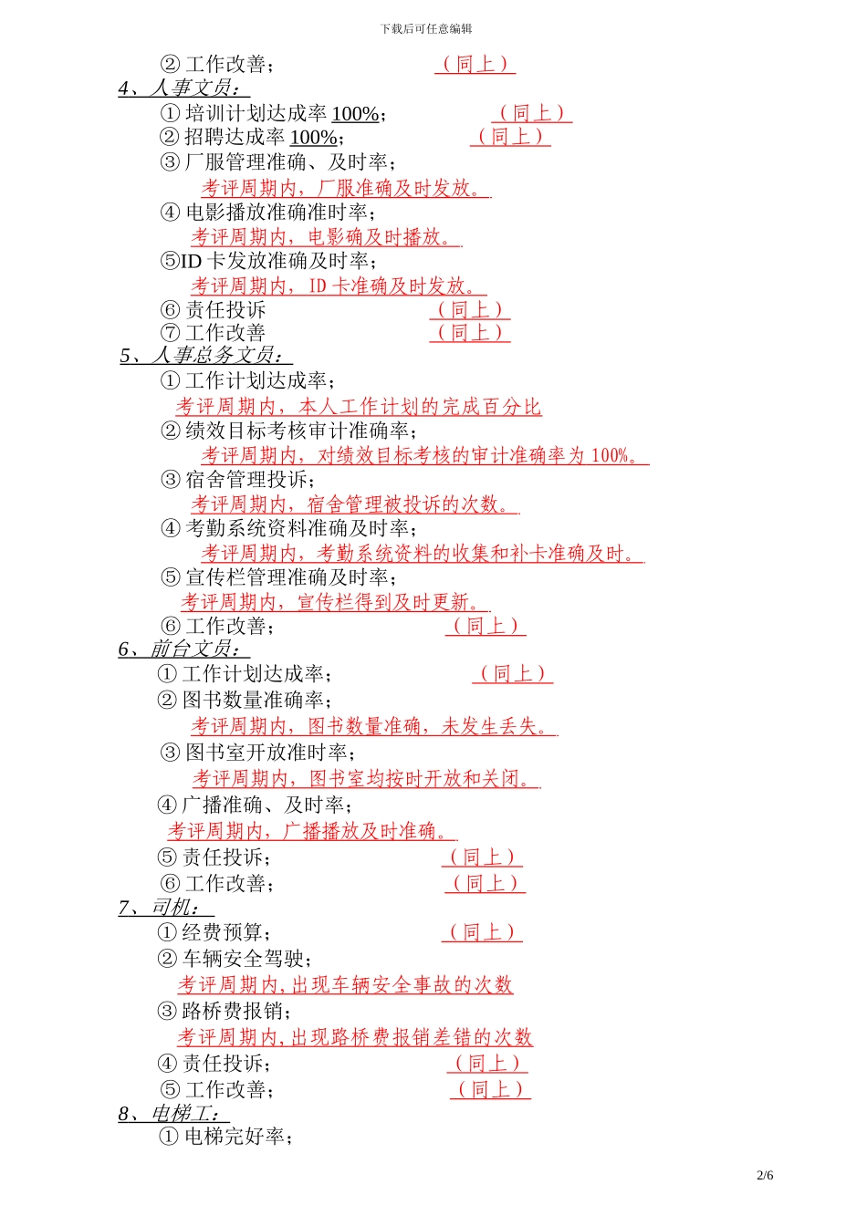 2024总务课考核方案_第2页