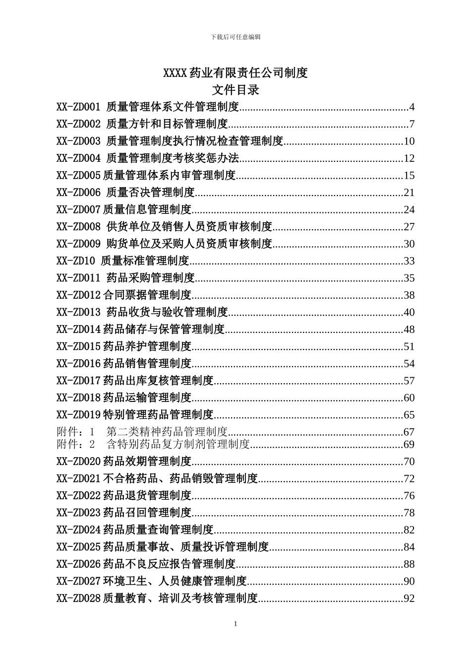 2024新版《GSP》质量管理制度---副本_第1页