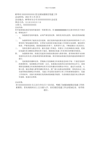 2024最新党建工作会议记录-