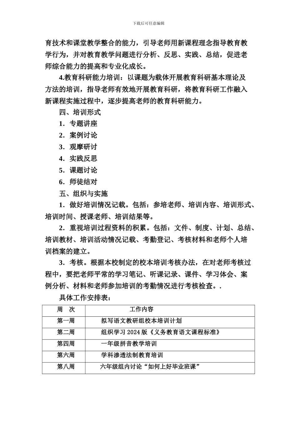 2024校本培训计划及总结_第2页