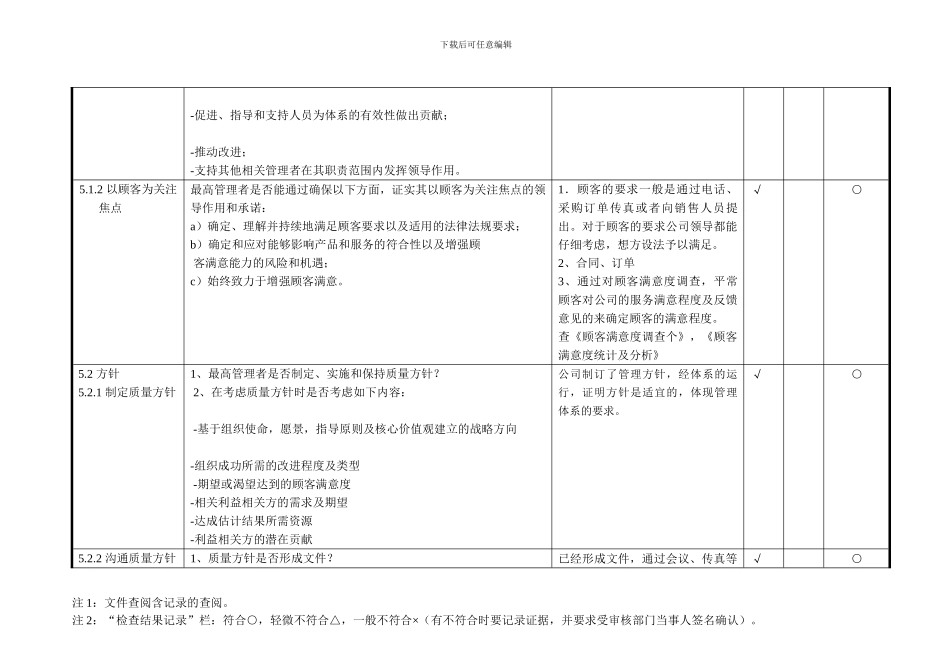2024版质量管理体系内审检查表_第3页