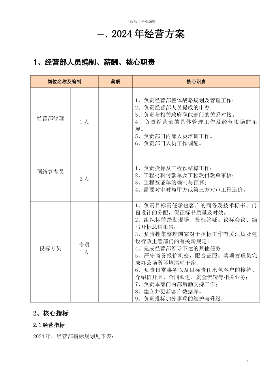 2024经营部计划书_第3页