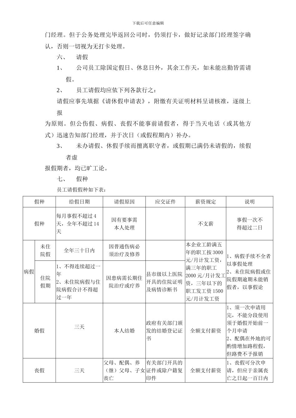 2024考勤规章制度_第3页