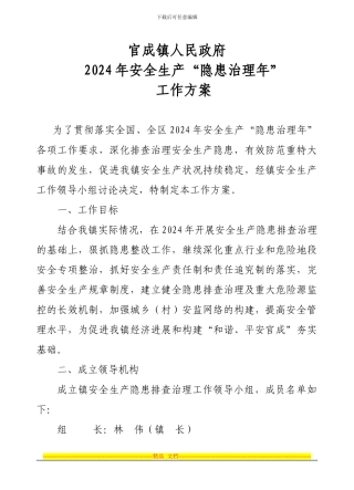 208年安全生产隐患治理方案