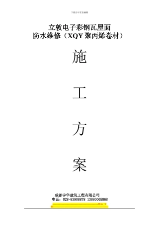 2立敦电子彩钢瓦防水施工方案
