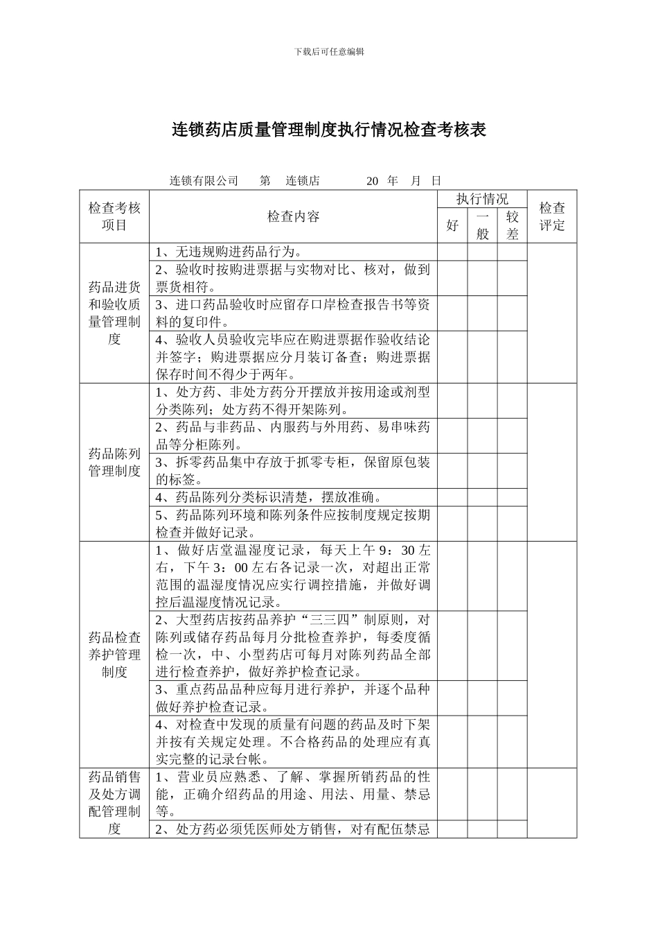 2质量管理制度执行情况检查考核表_第2页