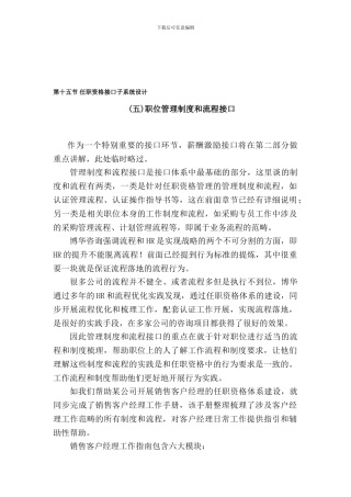 30第十五节-任职资格接口子系统设计职位管理制度和流程接口