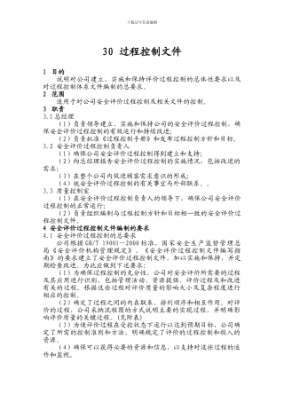30过程控制文件