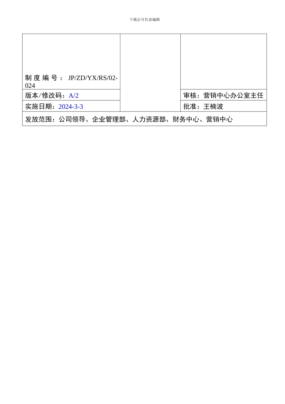 328新修订的销售人员管理制度1493_第2页