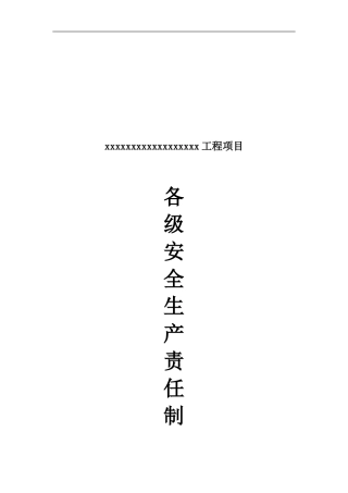 3、各级安全生产责任制