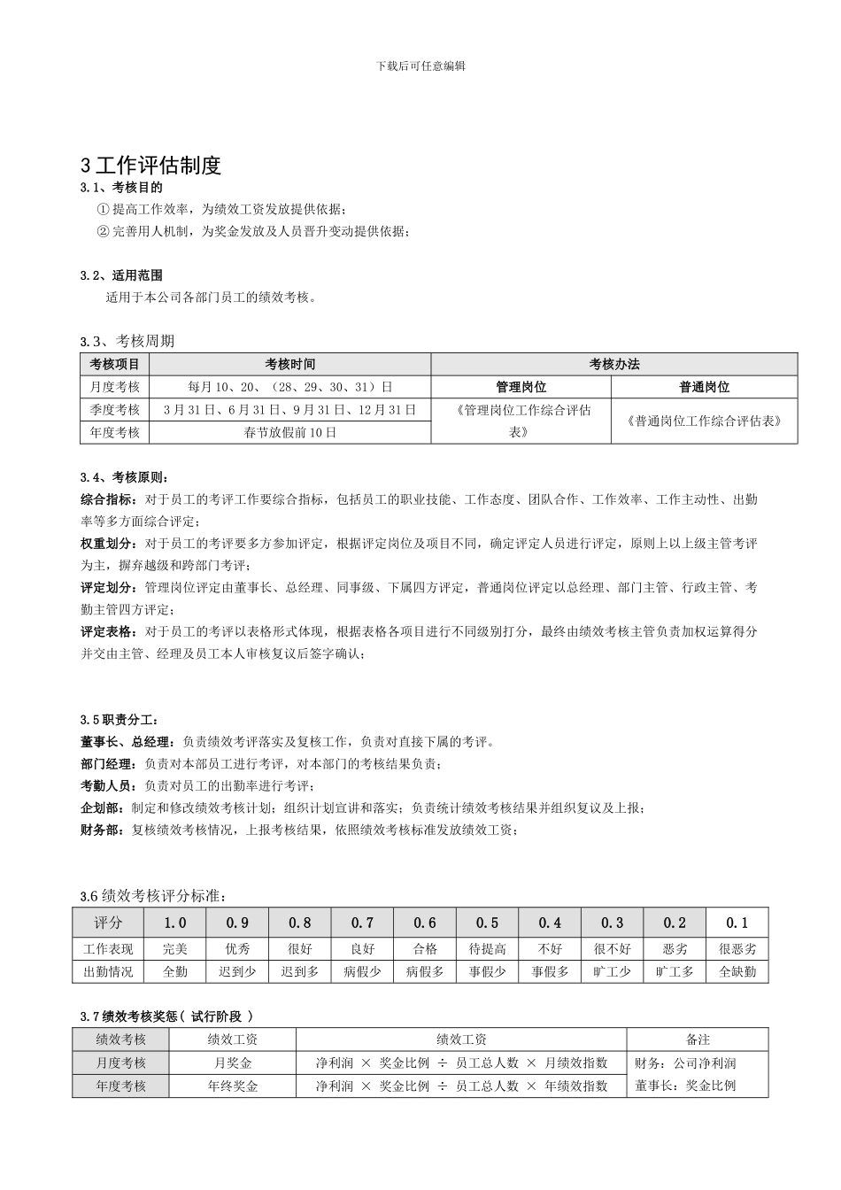 3《绩效工资与工作表现评估制度》_第1页