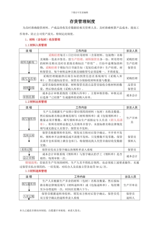 4.存货管理制度