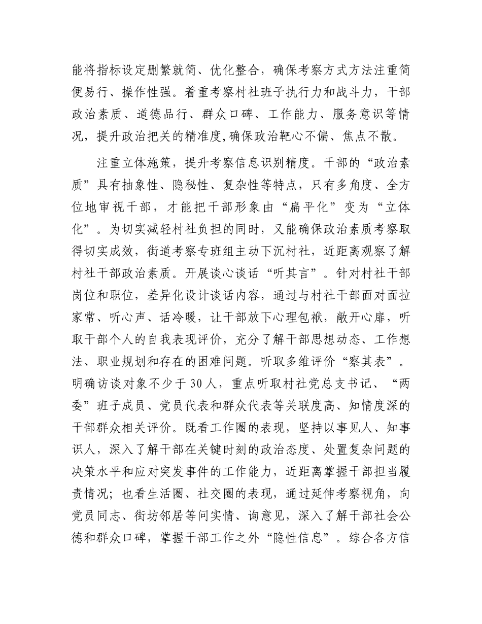 在2024年全区村社干部政治素质考察工作推进会上的汇报发言_第2页