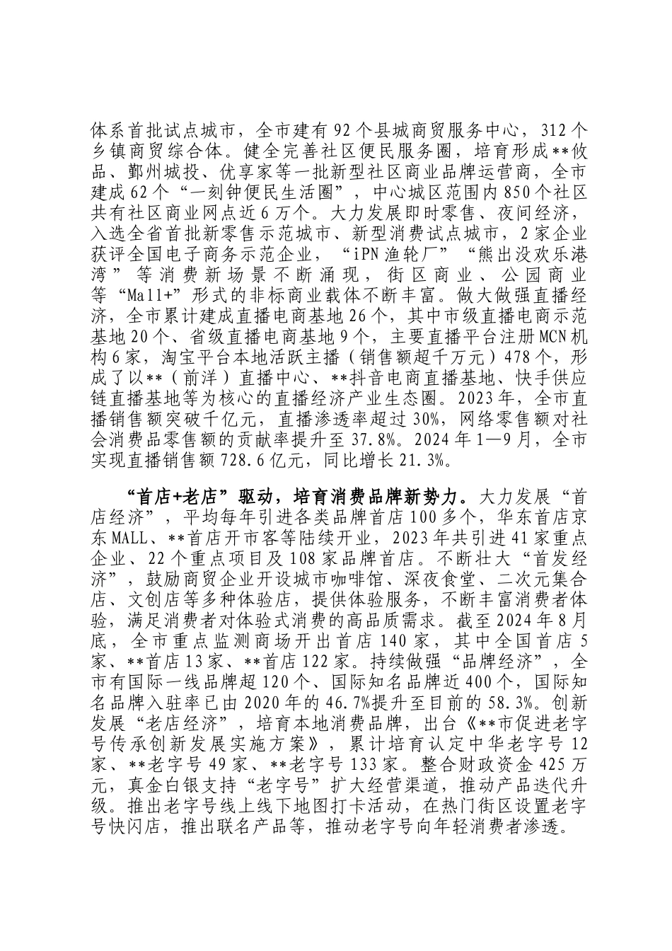 在2024年全市促消费工作推进会上的汇报发言_第3页