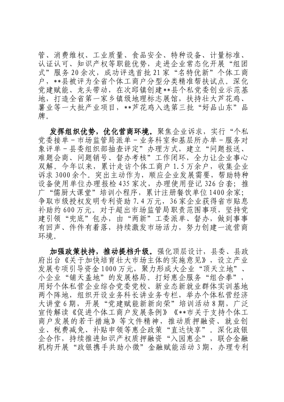 在2024年全市个体私营经济高质量发展推进会上的汇报发言_第2页