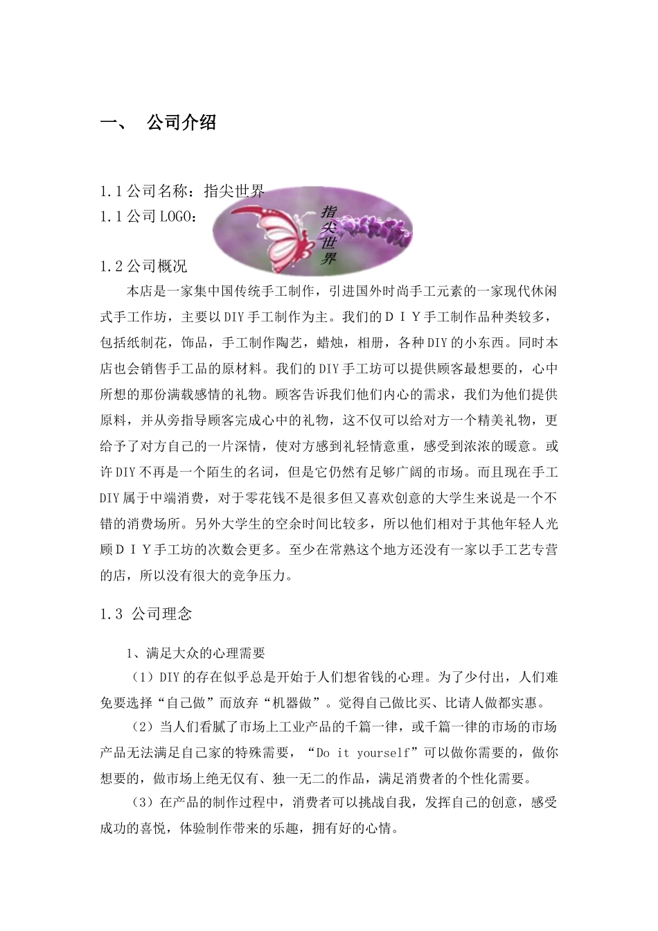 DIY小店-创业计划书_第3页