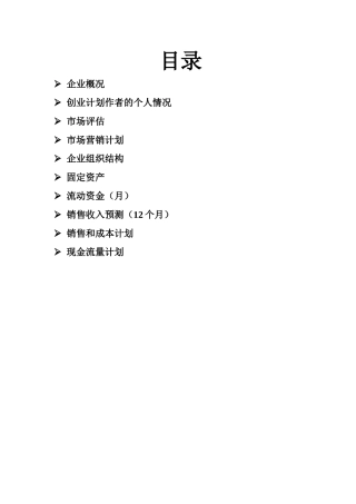 syb创业包子店计划书模板