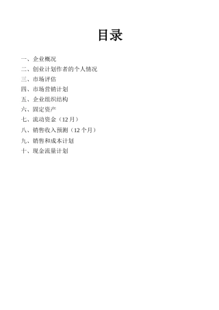 SYB服装创业计划书