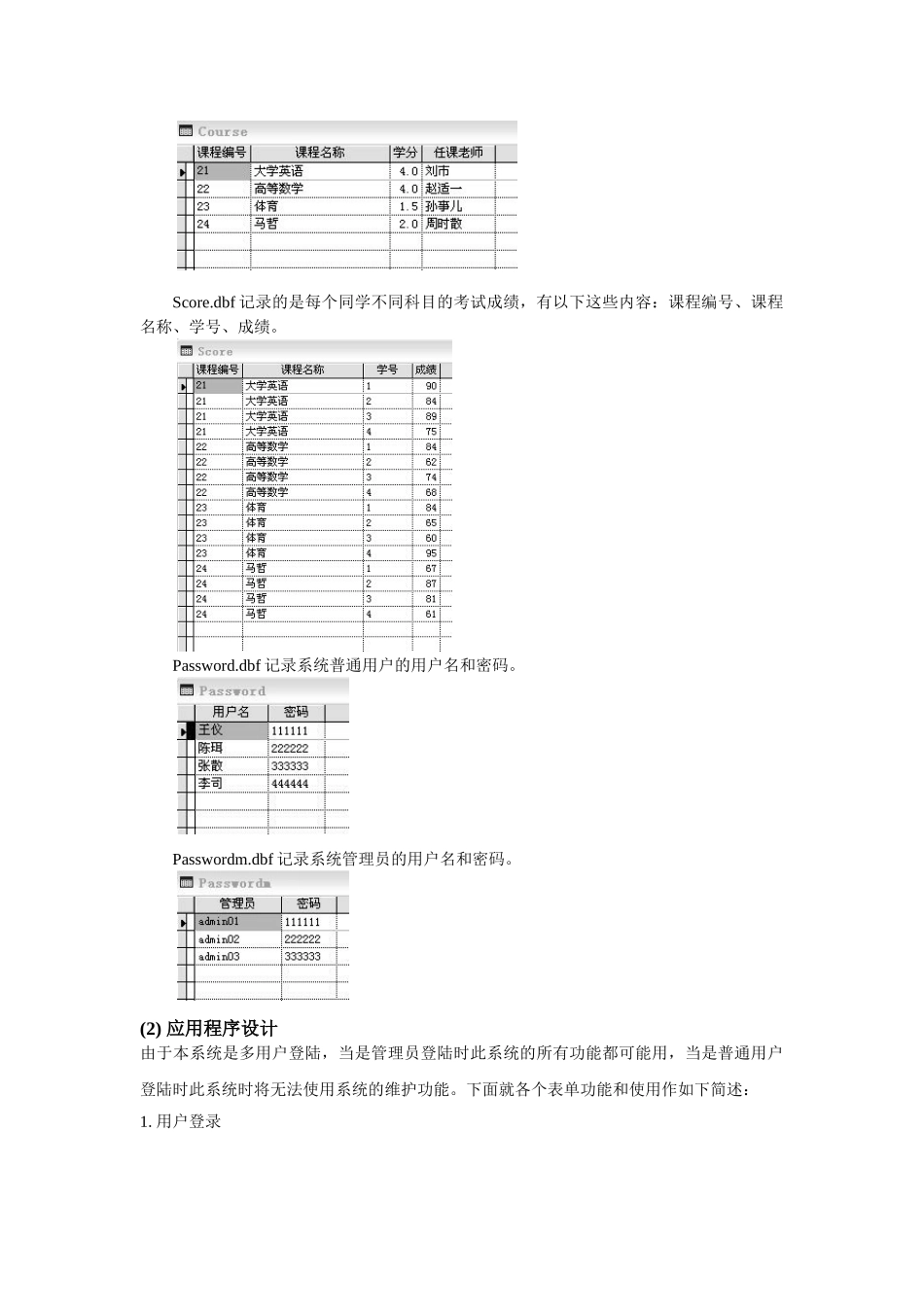 Visual FoxPro——“学生信息管理系统” 课程设计实验报告_第3页