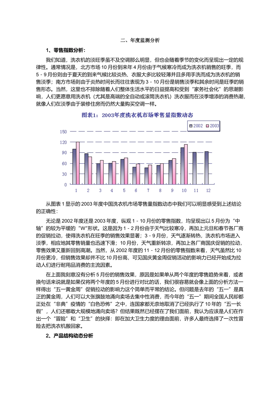 度中国洗衣机市场零售监测分析报告概论_第2页